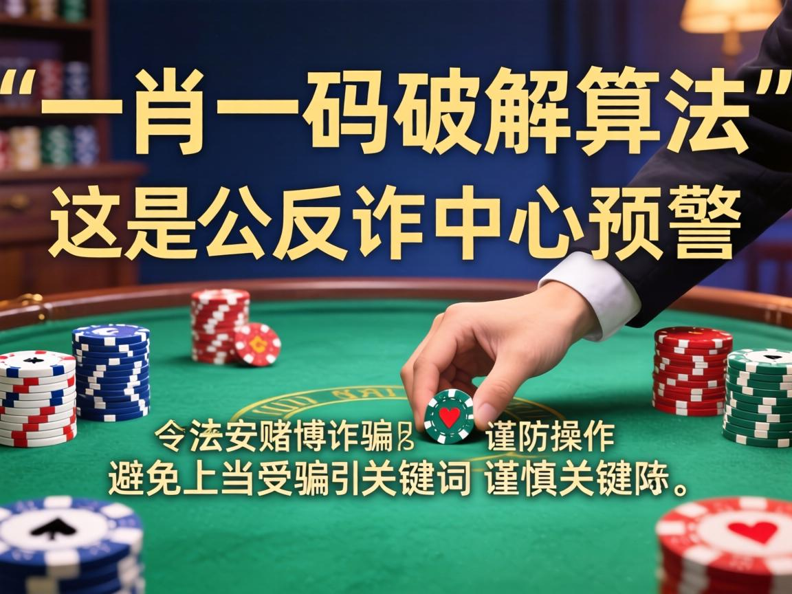 警惕“一肖一码破解算法”骗局，这是公安部反诈中心预警的非法赌博诈骗引流关键词