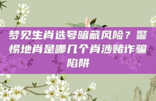 梦见生肖选号暗藏风险？警惕地肖是哪几个肖涉赌诈骗陷阱