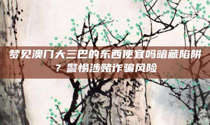 梦见澳门大三巴的东西便宜吗暗藏陷阱？警惕涉赌诈骗风险