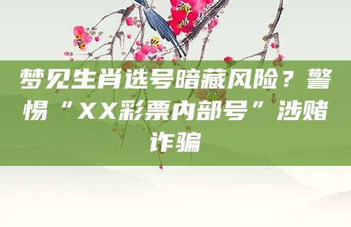 梦见生肖选号暗藏风险？警惕“XX彩票内部号”涉赌诈骗