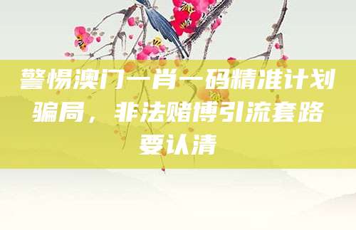 警惕澳门一肖一码精准计划骗局，非法赌博引流套路要认清